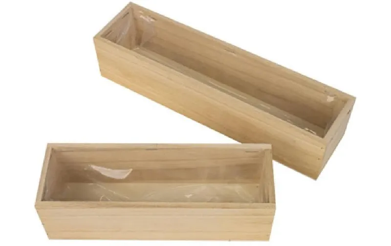 CHALET Pflanzengefäss Jutz L schmal, 30 x 7.5 x 7 cm, marrone