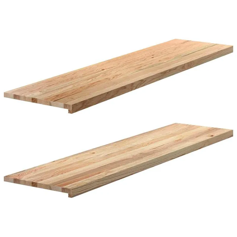 Appuis de fenêtre 2 pcs non traité 160x40x2cm bois chêne massif