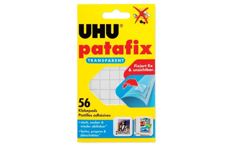 UHU Klebepad Patafix trasparente, 56 pezzi
