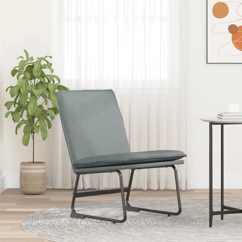 Loungesessel Hellgrau 52x75x76 cm tessuto