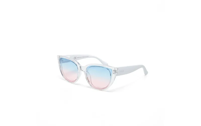 OKKIA Sonnenbrille Silvia Transaparent, Blue Pink Lens