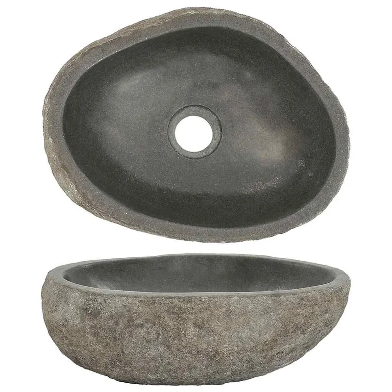 Waschbecken Flussstein Oval (29-38)x(24-31) cm