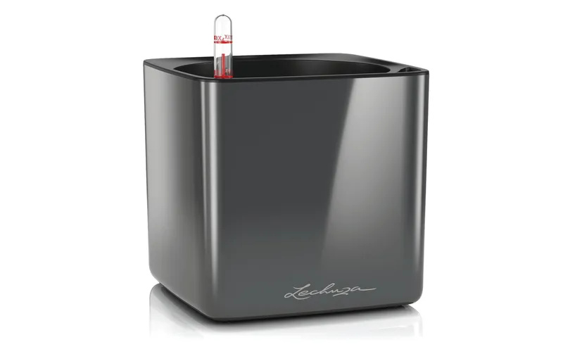 Lechuza Blumentopf CUBE Glossy 16 nero glanz
