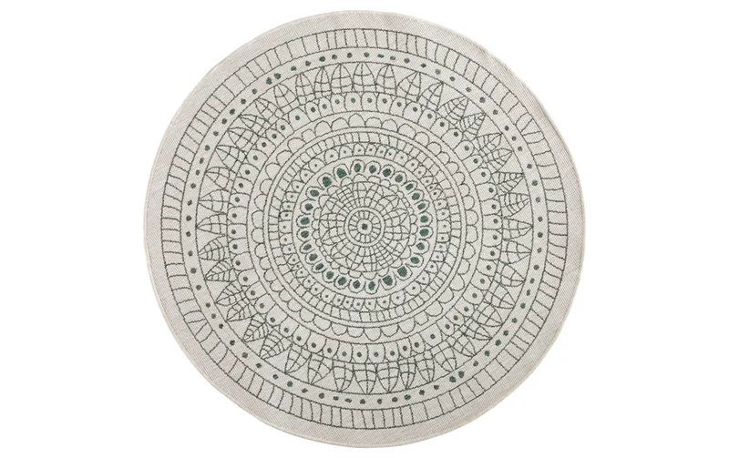 Hanse Home Teppich Porto Ø 140 cm, Grün/Crème