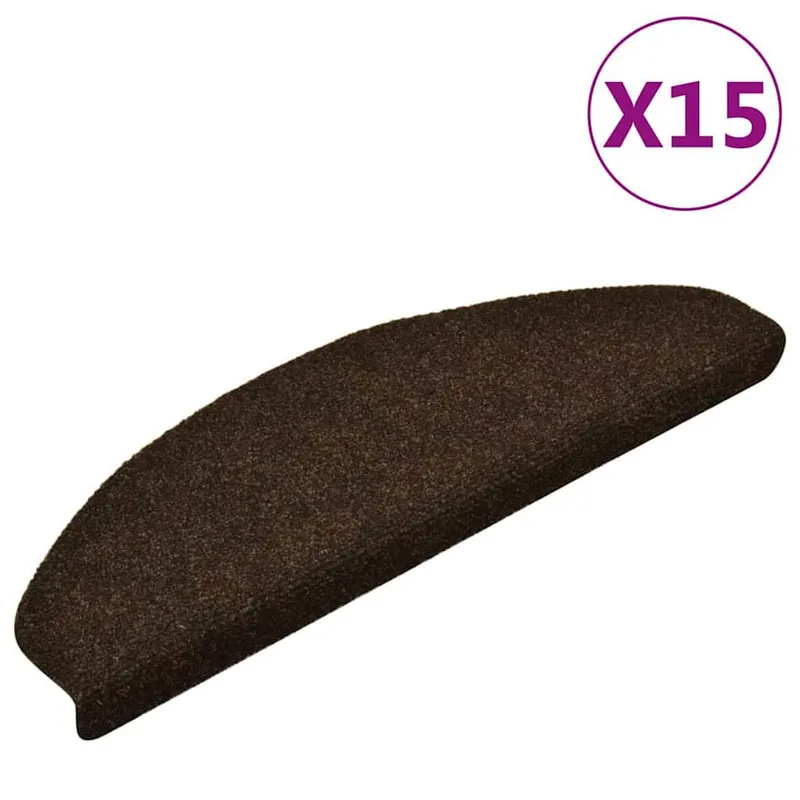 Stufenmatten Selbstklebend 15 Stk. 65x21x4 cm marrone Halbrund Groß