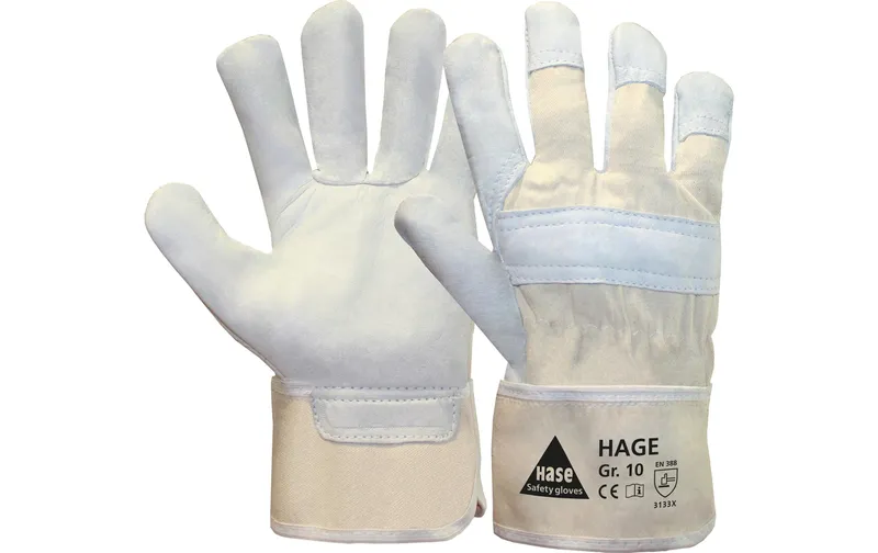 Hase Arbeitshandschuh Hage Safety 12 Paar Grösse: 12, blanc