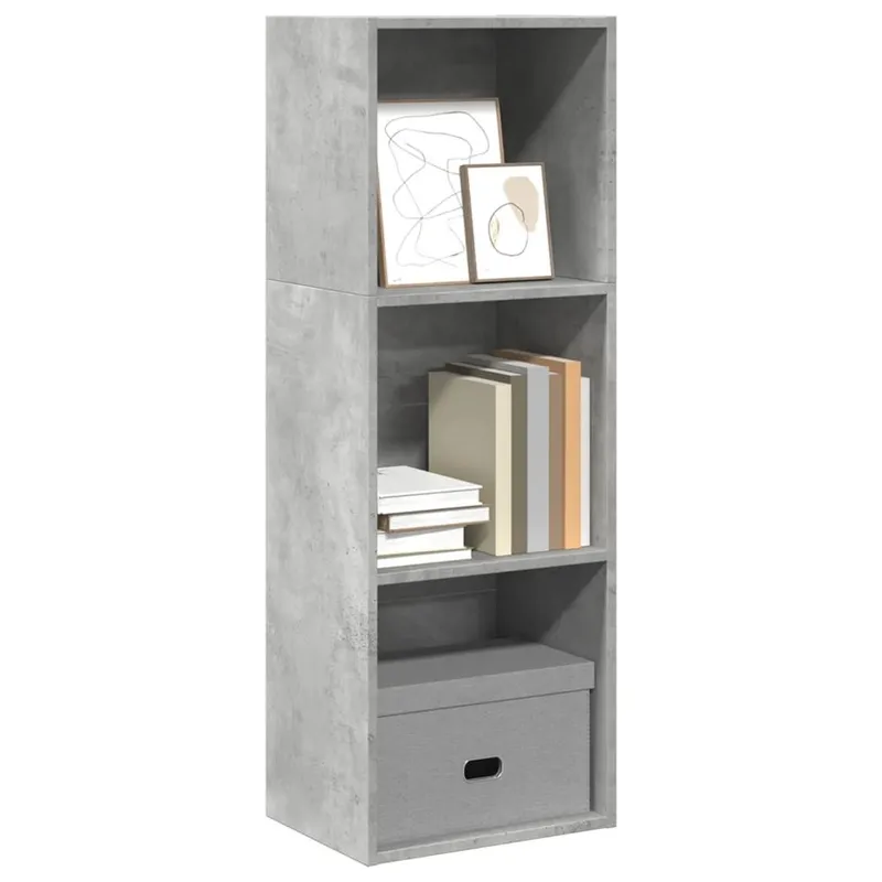 Bücherregal Betongrau 40x30x114 cm derivato del legno