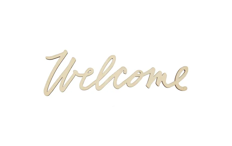 Rico Design Holzartikel Welcome 29 x 10 cm, magnetisch