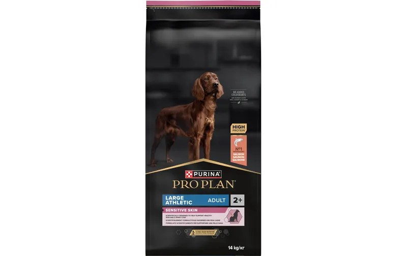 Purina Pro Plan Trockenfutter L Athletic Adult Sens. Skin Lachs, 14 kg