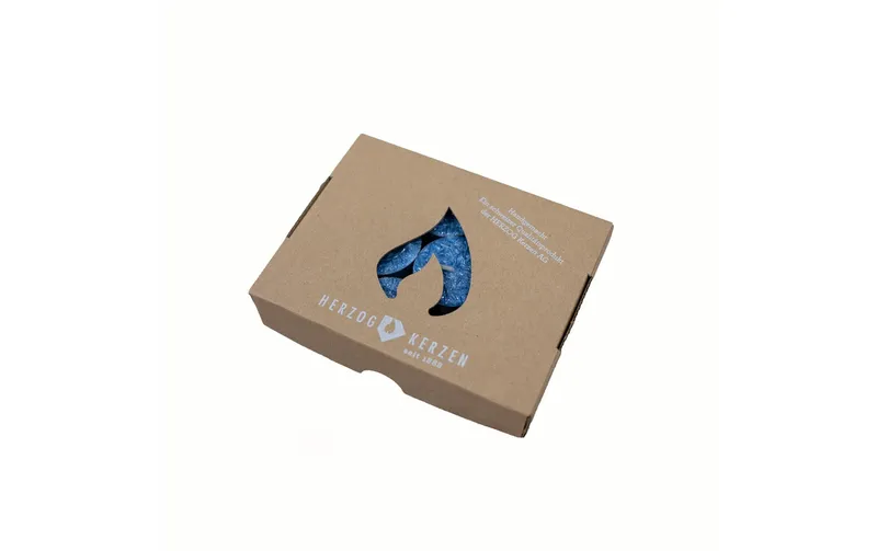 Herzog Kerzen AG Teelichter Kristallo Ø 4 cm 9 pezzi, Taubenblau