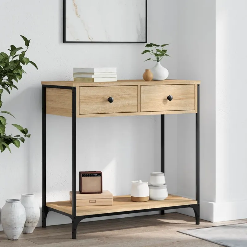 tavolo consolle Sonoma-Eiche 75x34,5x75 cm derivato del legno