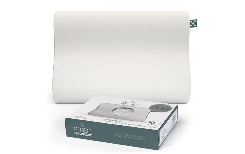 Smartsleep Kopfkissenbezug Ergonomic + XL 60 x 43 x 12 cm, white