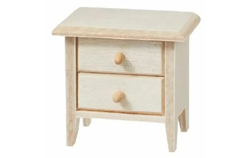 HobbyFun Mini-Möbel Nachtkästchen 4.6 x 3.2 x 4.9 cm, naturale