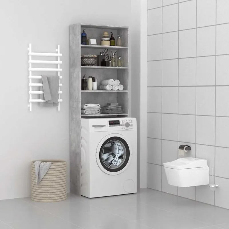 Waschmaschinen Schrank Alte Eiche 64x24x190 cm