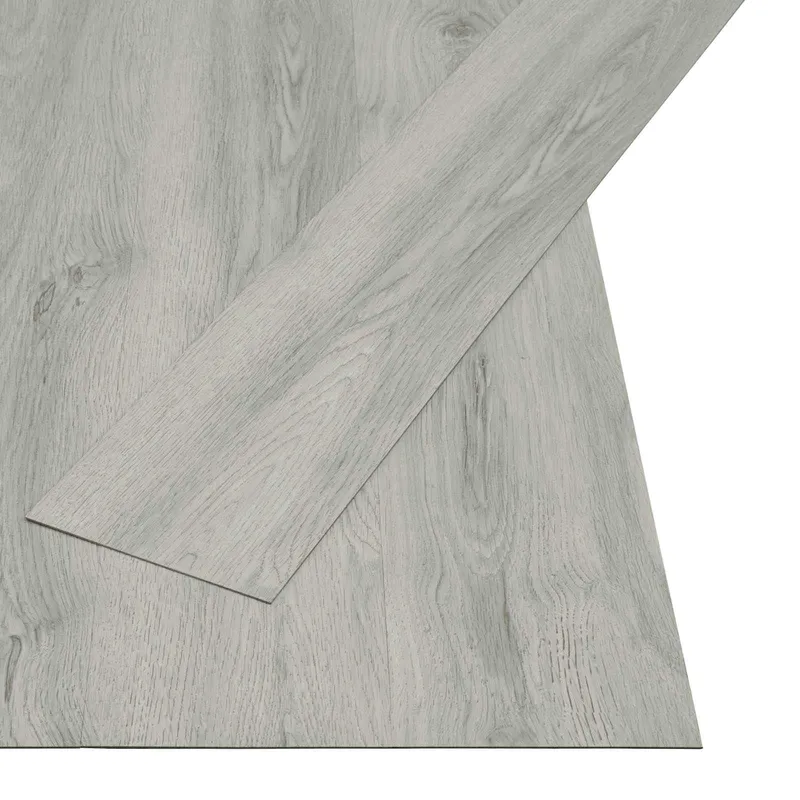 Selbstklebende Bodenbelagsdiele Hellgrau 4,46 m² 32 Stk. PVC