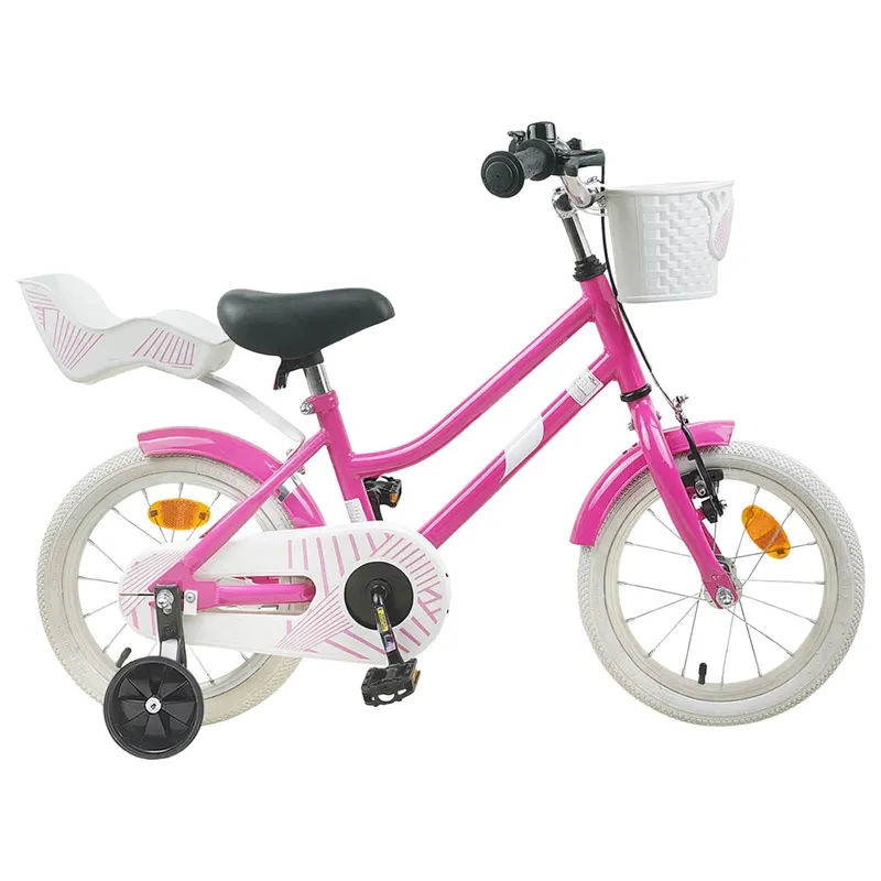 bicicletta per bambini 16 Zoll per 4-6 Jahre alt Dunkelrosa