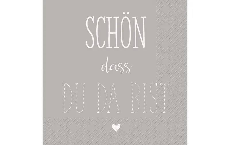 Stewo Papierservietten Dahoma 33 cm x 33 cm, 20 pezzi, grigio