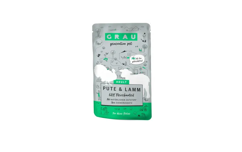 Grau Nassfutter Pute und Lamm 125 g