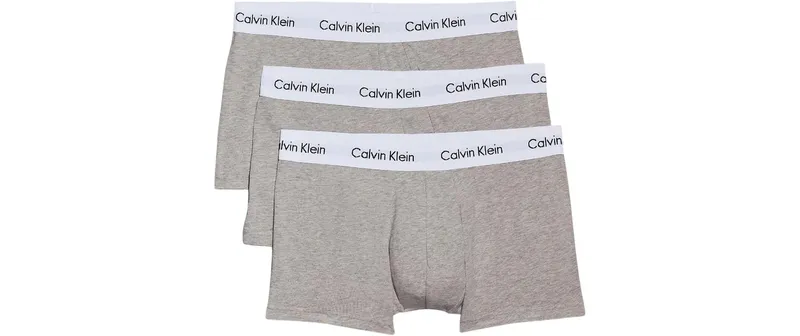 Calvin Klein Wäsche 3P Low Rise Trunk Grau, S
