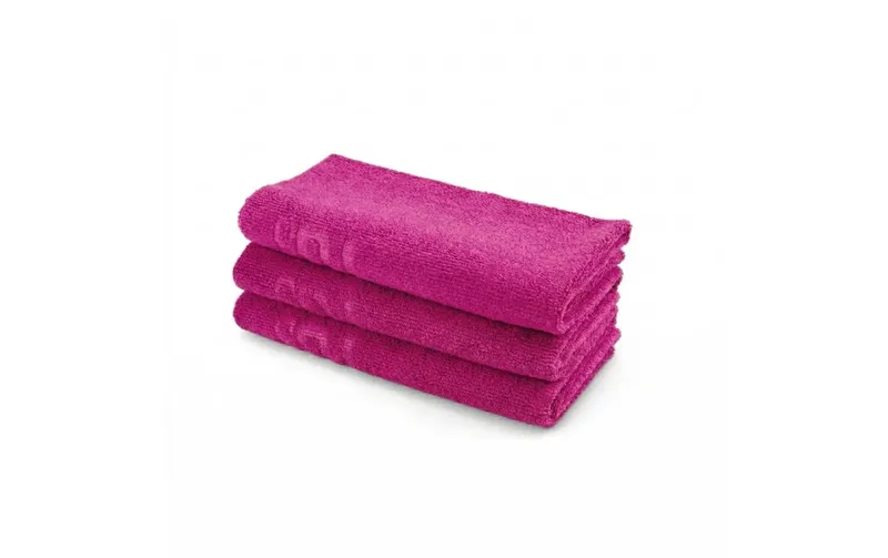 21CARS Edgeless Mikrofaser-Handtuch 3er-Set 40 x 40 cm Pink