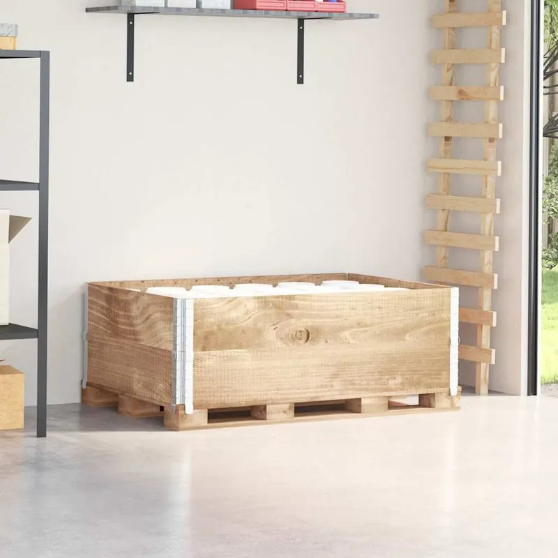Paletten-Aufsatzrahmen 2 Stk. 120x80 cm legno massiccio pino