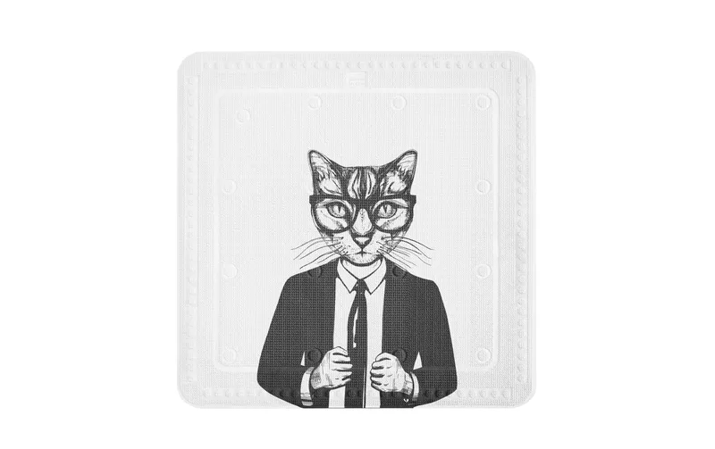 Kleine Wolke Duschwanneneinlage Kalli 55 x 55 cm, black/white