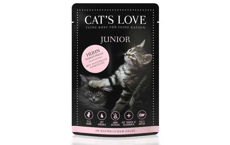 Cat's Love Nassfutter Junior Huhn, 85 g