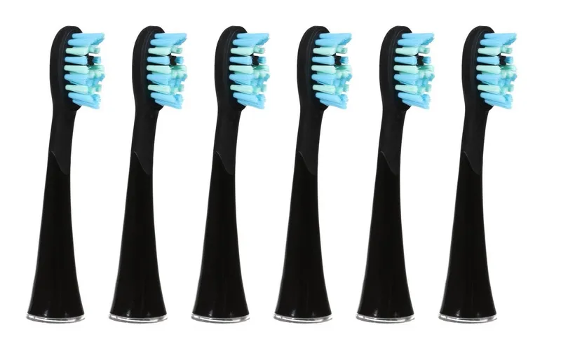 Ailoria Zahnbürstenkopf Shine Bright Extra Clean Schwarz, 6 Stück
