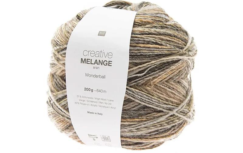 Rico Design Wolle Melange 200 g, naturalee
