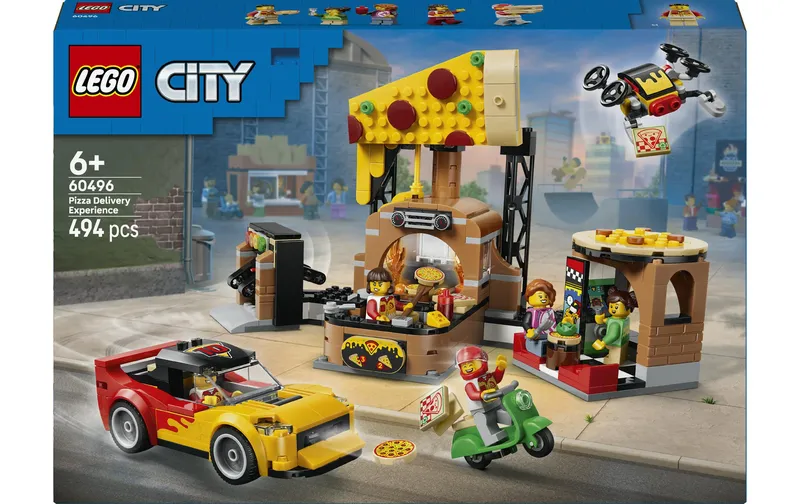 LEGO® City Pizza-Liefererlebnis mit Fahrzeugen 60496