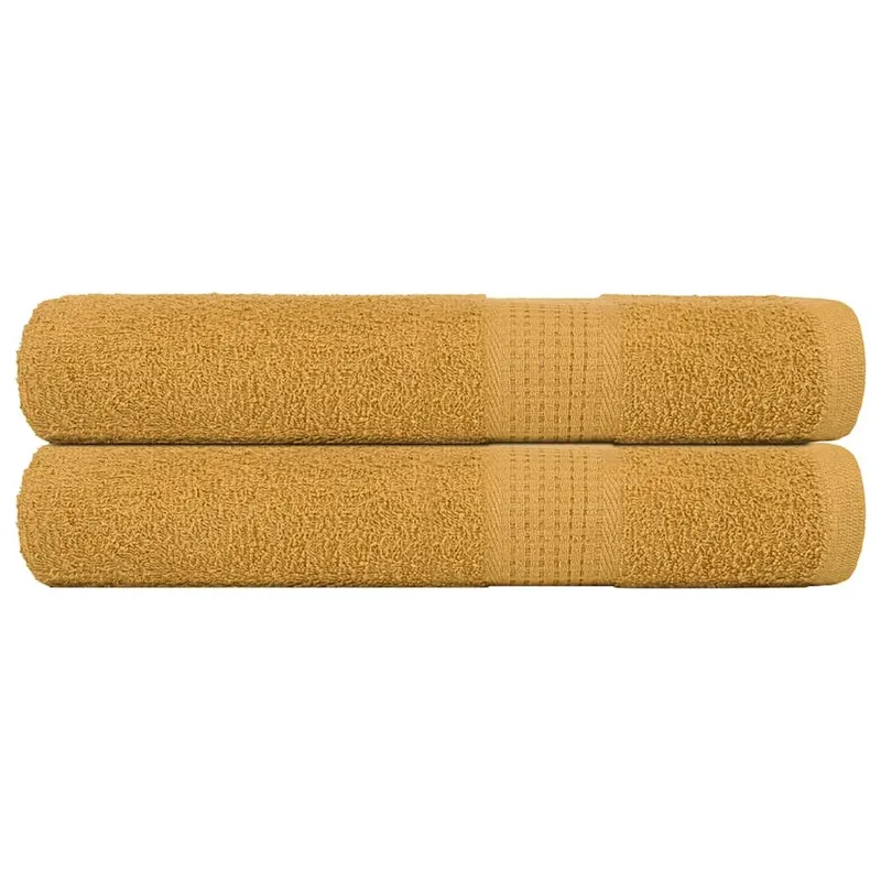 Serviettes de sauna FROGN 2 pcs doré 80x200 cm 360 g/m²