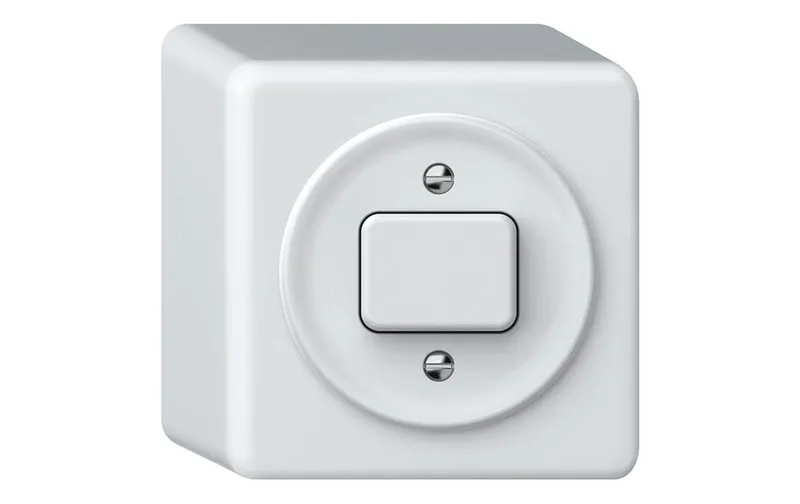 Hager Schalter ORIGIN AP-Druckschalter SCH3 QuickConnect ws