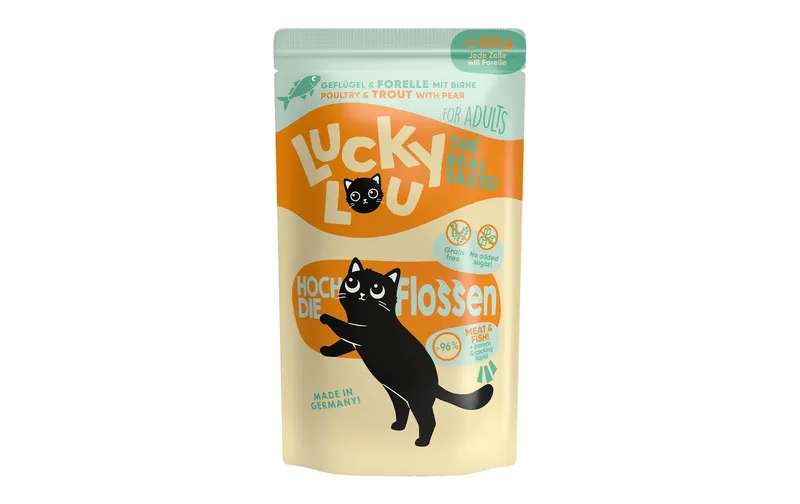 Lucky Lou Nassfutter Lifestage Adult Geflügel & Forelle, 125 g