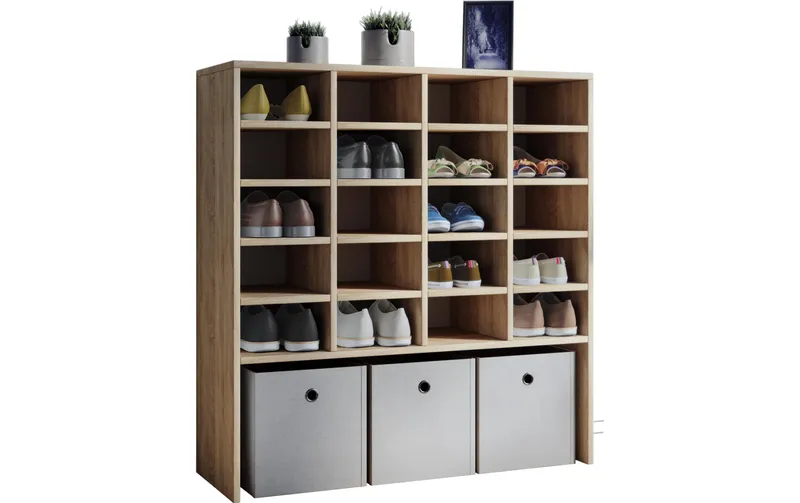 VCM Schuhschrank «Hinsol XL» 92 x 99 cm, Beige