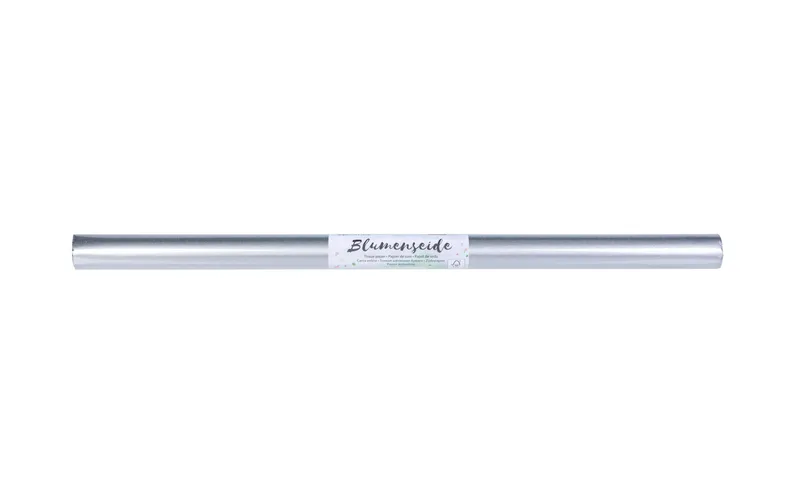Folia Seidenpapier Blumenseide, 50 x 70 cm Silber