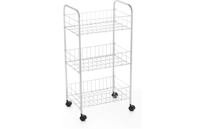 MSV Küchenwagen 26.5 x 68 x 37 cm, Silber