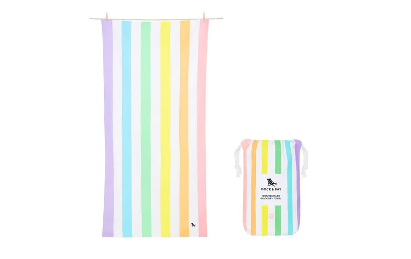 Dock & Bay Strandtuch Unicorn Waves 130 cm x 70 cm, Mehrfarbig