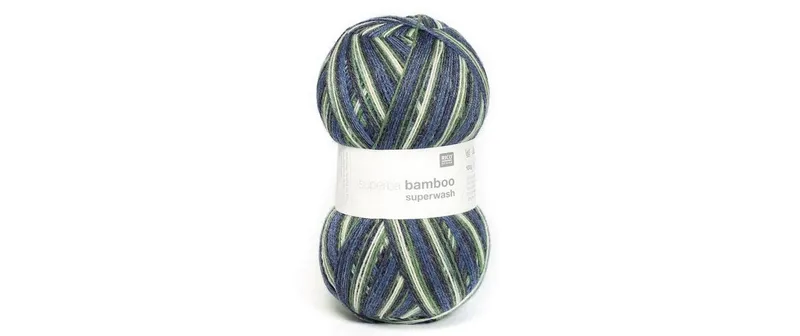 Rico Design Wolle Bamboo pour Socken 4-fädig, 100 g, Olivgrün