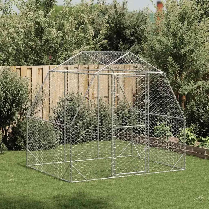 Pollaio 2,5x2x2,25 m Acciaio Zincato