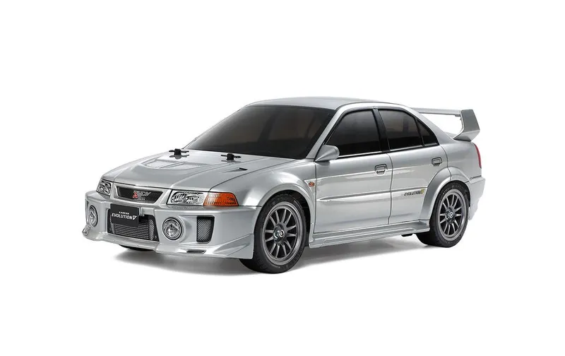 Tamiya Tourenwagen Mitsubishi Lancer EVO V TT-02 Kit avec ESC, 1:10