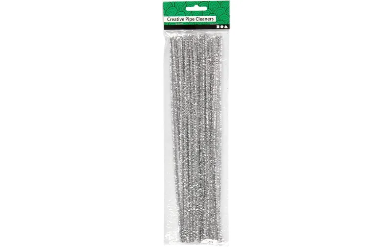 Creativ Company Chenilledraht 6 mm, 24 pieces, Silber