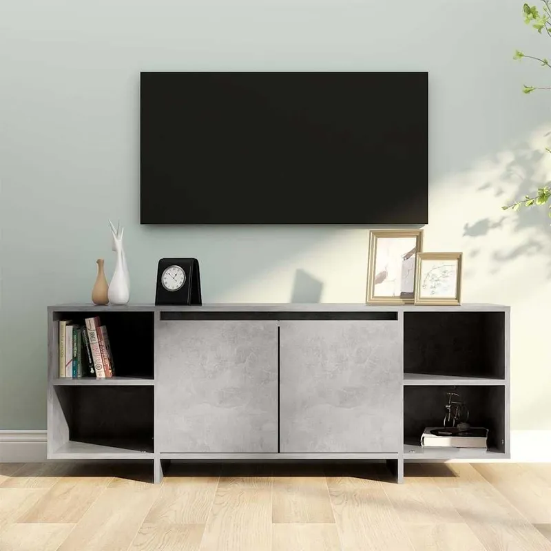 TV-Schrank Betongrau 130x35x50 cm derivato del legno