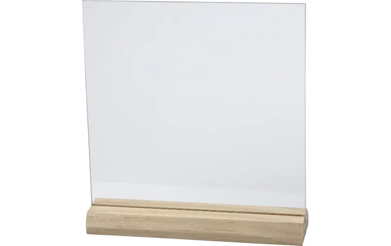 Creativ Company Piatto in vetro 10 set con supporto in legno
