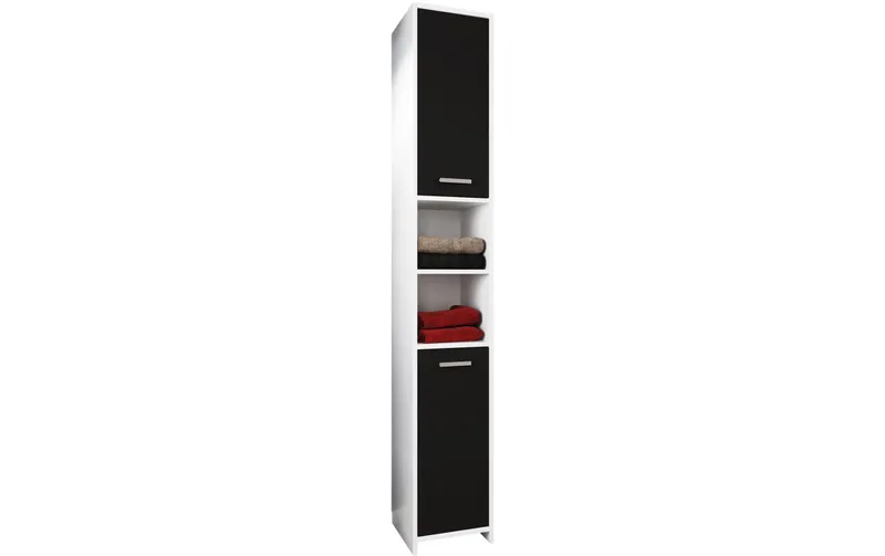 VCM Hochschrank Zalo L 30 x 180 cm, blanc/noir