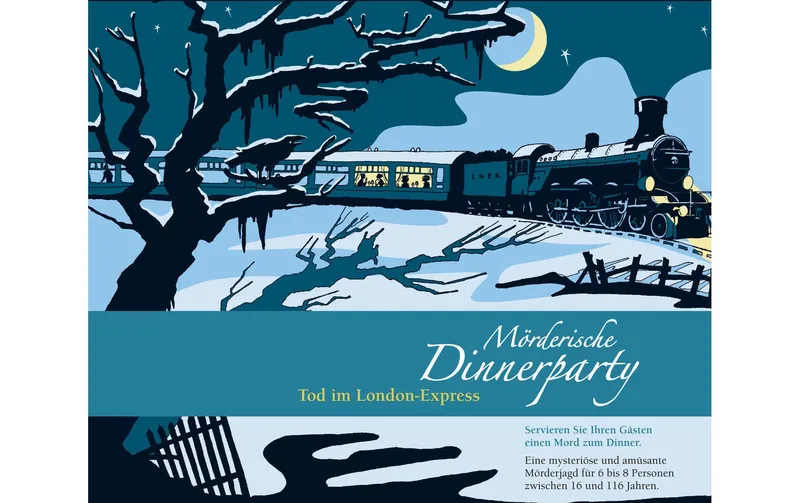 blubart Verlag Partyspiel Mörderische Dinnerparty: Tod im London-Express