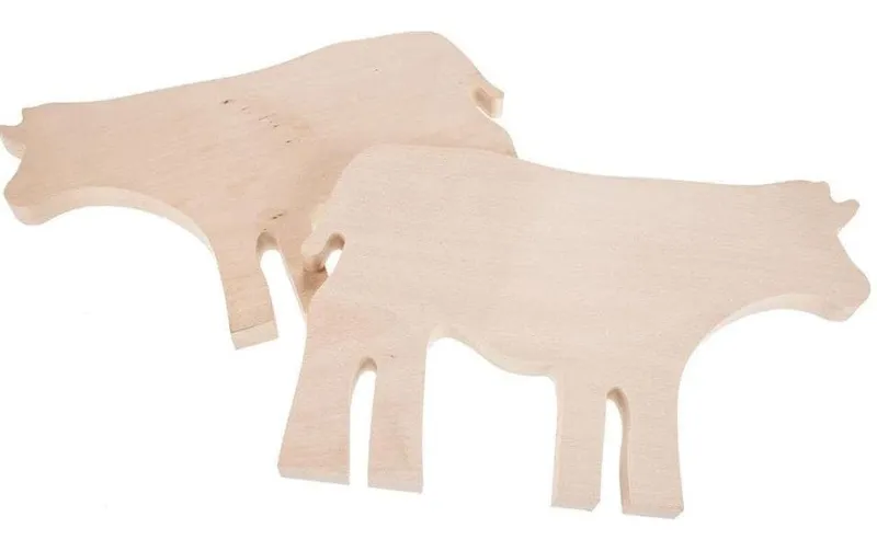 creanorm Schneidebrett Buche in Kalb Form, 35 x 22.5 x 2 cm