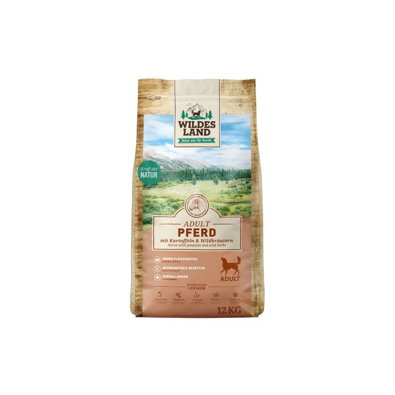 Wildes Land Trockenfutter Pferd mit Kartoffeln & Wildkräutern, 12 kg