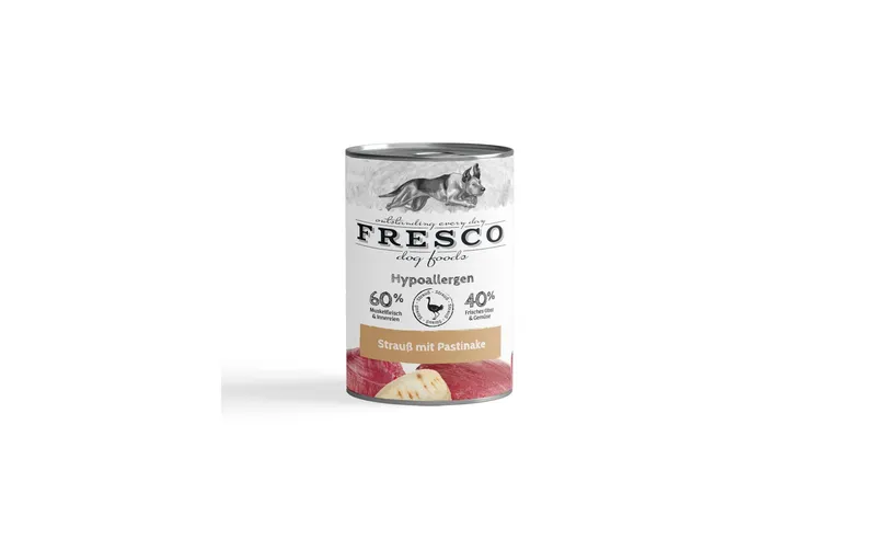 FRESCO Nassfutter Hypoallergen Strauss 400 g