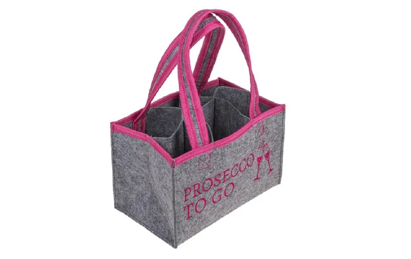 Partyartikel Partyaccessoire Tasche Prosecco to go mit 6 Fächern