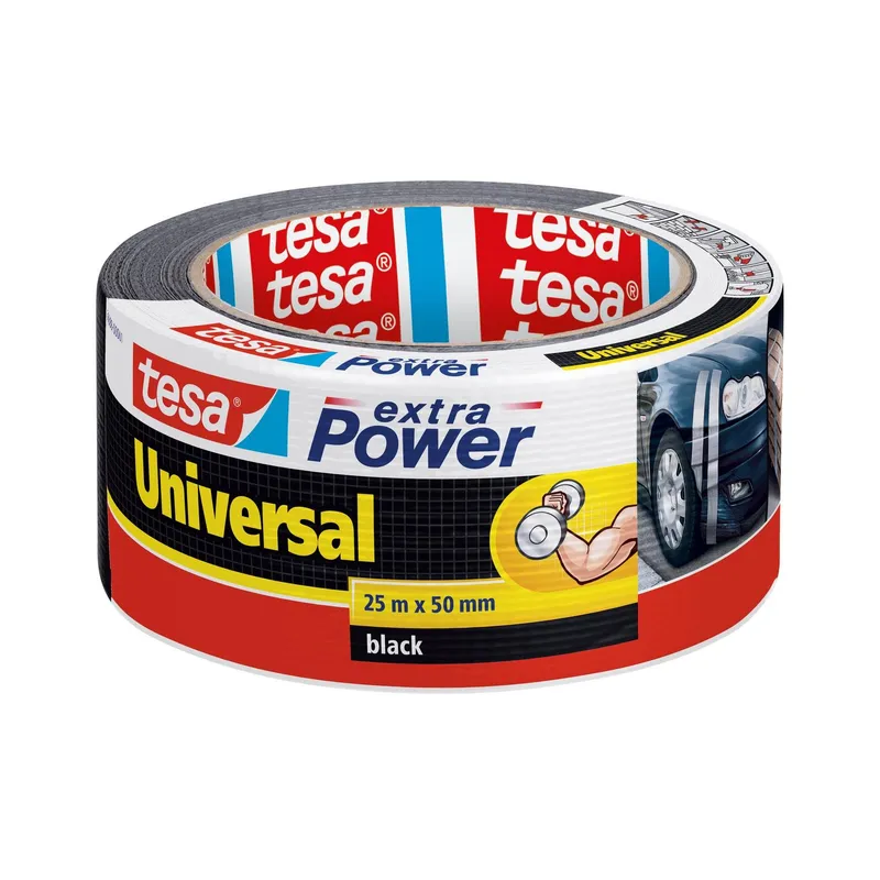 tesa Klebeband extra Power Universal 50 mm x 25 m, Schwarz